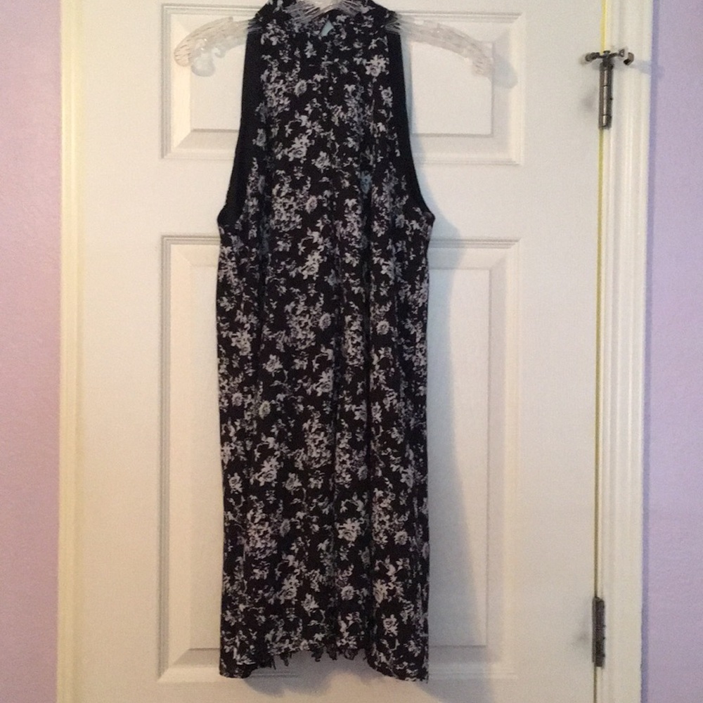 Black and white floral dress